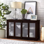 Meuble de rangement empilable Pacific Buylateral avec portes coulissantes en verre