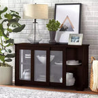 Meuble de rangement empilable Pacific Buylateral avec portes coulissantes en verre