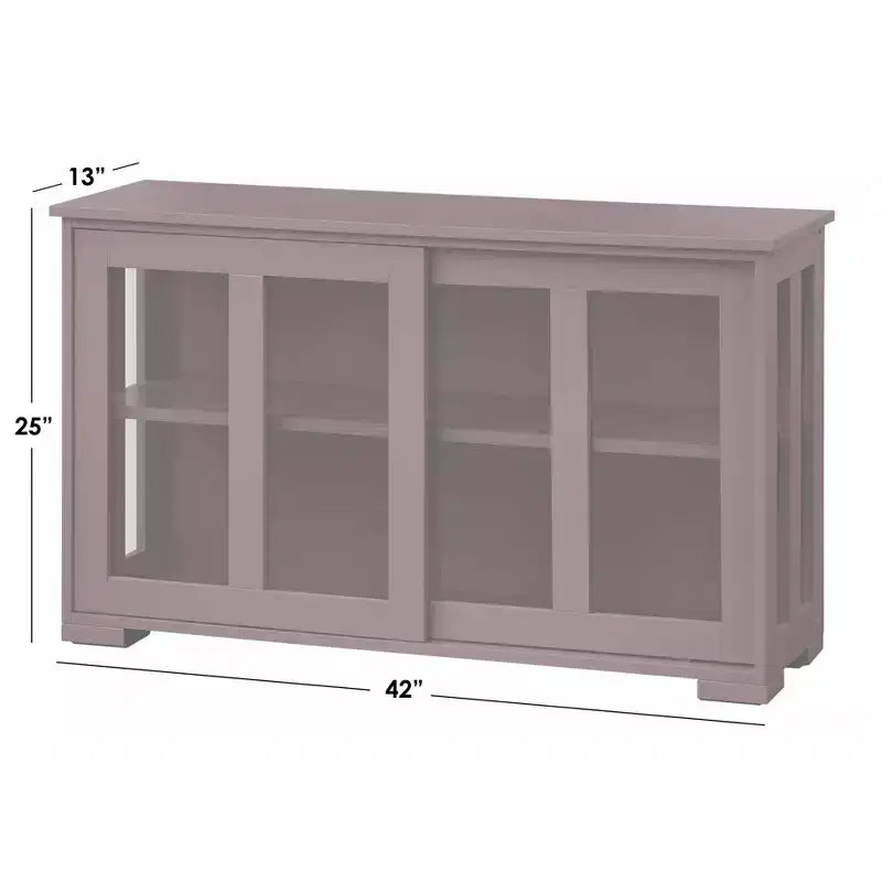 Meuble de rangement empilable Pacific Buylateral avec portes coulissantes en verre