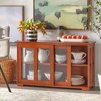 Meuble de rangement empilable Pacific Buylateral avec portes coulissantes en verre