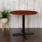 Table de conférence multi-usage ronde Emma et Oliver de 36 po – Table de réunion pour bureau