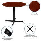 Table de conférence multi-usage ronde Emma et Oliver de 36 po – Table de réunion pour bureau