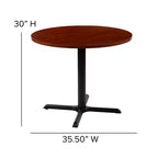 Table de conférence multi-usage ronde Emma et Oliver de 36 po – Table de réunion pour bureau