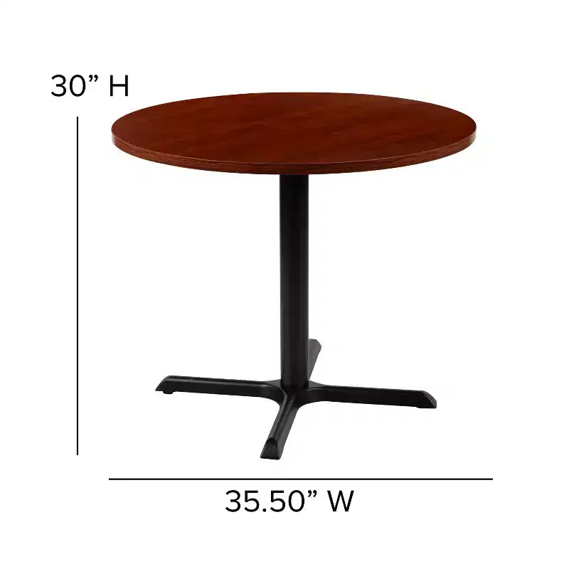 Table de conférence multi-usage ronde Emma et Oliver de 36 po – Table de réunion pour bureau