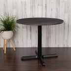Table de conférence multi-usage ronde Emma et Oliver de 36 po – Table de réunion pour bureau