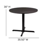 Table de conférence multi-usage ronde Emma et Oliver de 36 po – Table de réunion pour bureau