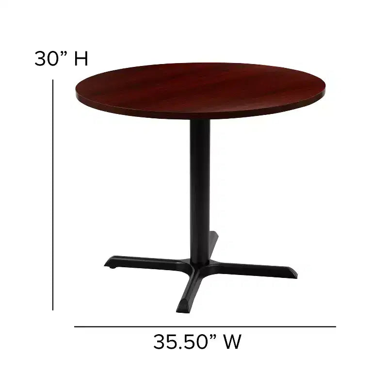 Table de conférence multi-usage ronde Emma et Oliver de 36 po – Table de réunion pour bureau