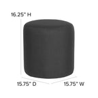 Pouf Ottoman Rond Rembourré Emma et Oliver