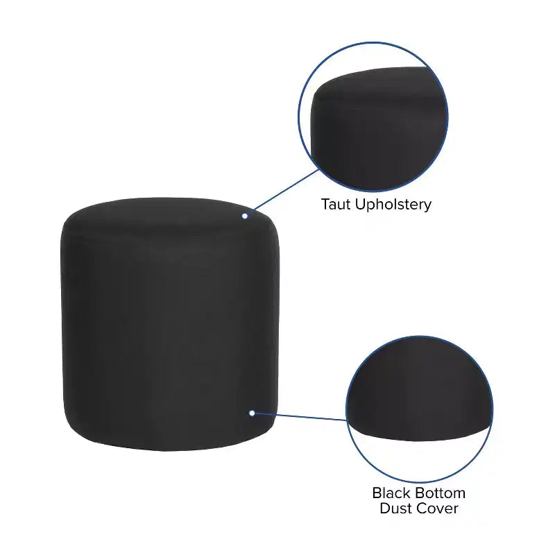 Pouf Ottoman Rond Rembourré Emma et Oliver