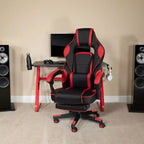 Ensemble de jeu Emma et Oliver – Support de bureau pour casque et gobelet et fauteuil inclinable avec repose-pieds