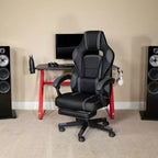 Ensemble de jeu Emma et Oliver – Support de bureau pour casque et gobelet et fauteuil inclinable avec repose-pieds