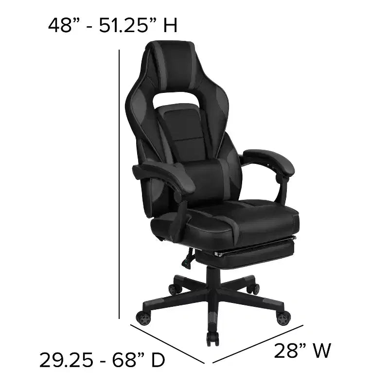 Ensemble de jeu Emma et Oliver – Support de bureau pour casque et gobelet et fauteuil inclinable avec repose-pieds