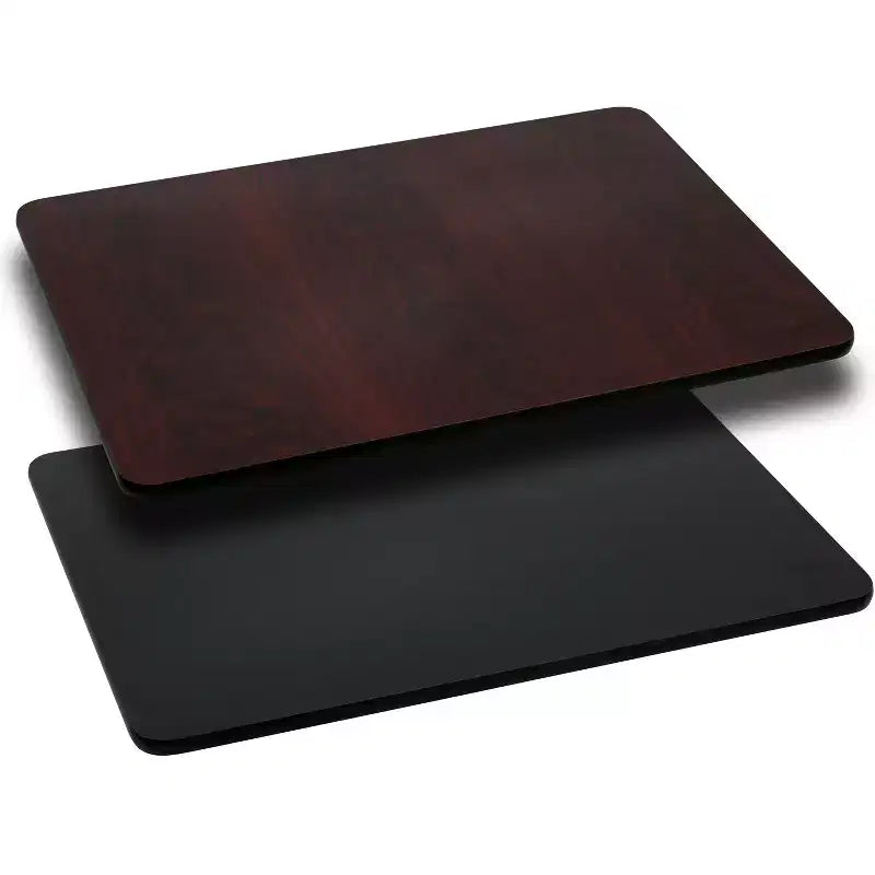 Plateau de table rectangulaire Emma et Oliver 30x60 avec plateau stratifié réversible