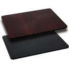 Plateau de table rectangulaire Emma et Oliver 30x60 avec plateau stratifié réversible