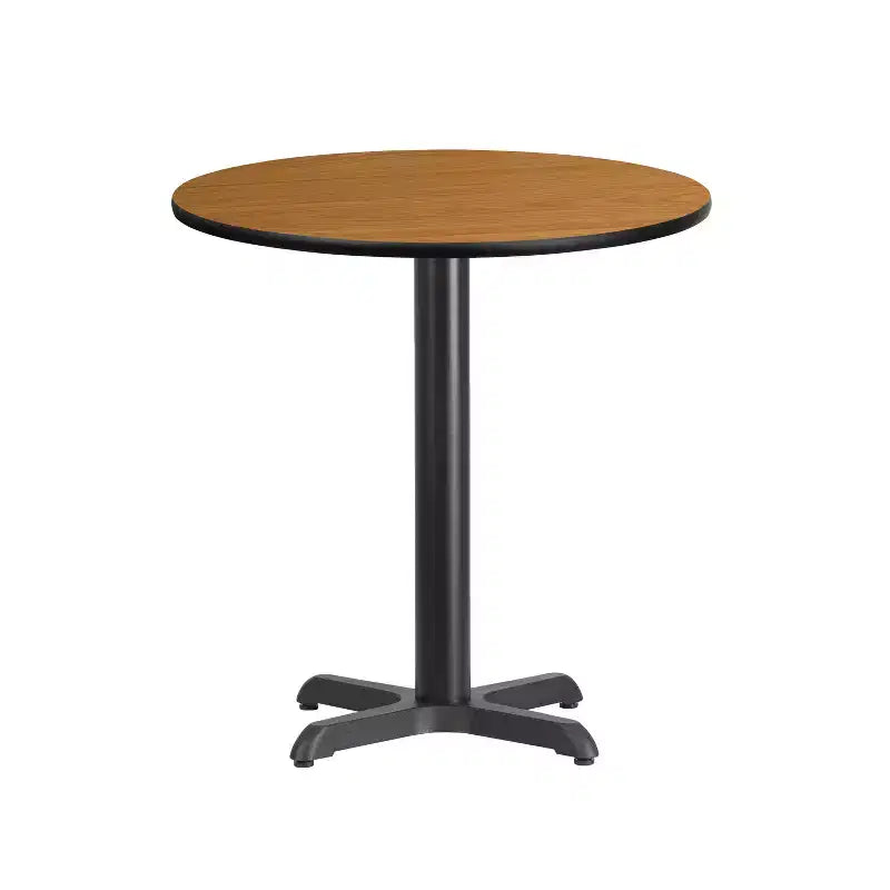 Table ronde stratifiée Emma et Oliver de 24 po avec base de table de 22x22