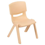 Ensemble de table d'activités rectangulaire en plastique réglable en hauteur Emma et Oliver 24W x 48L avec 6 chaises