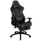 Flash Furniture Bureau de jeu et ensemble chaise de jeu inclinable avec repose-pieds - Porte-gobelet/Crochet pour casque/Tapis de souris amovible/Gestion des câbles
