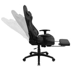 Flash Furniture Bureau de jeu et ensemble chaise de jeu inclinable avec repose-pieds - Porte-gobelet/Crochet pour casque/Tapis de souris amovible/Gestion des câbles