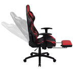 Flash Furniture Bureau de jeu et ensemble chaise de jeu inclinable avec repose-pieds - Porte-gobelet/Crochet pour casque/Tapis de souris amovible/Gestion des câbles