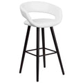 Emma and Oliver 29H Wood Rounded Open Back Barstool