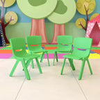 Chaise d'école empilable en plastique Emma et Oliver, lot de 4, hauteur d'assise 30,5 cm - Chaise pour enfants