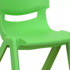 Chaise d'école empilable en plastique Emma et Oliver, lot de 4, hauteur d'assise 30,5 cm - Chaise pour enfants