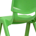 Chaise d'école empilable en plastique Emma et Oliver, lot de 4, hauteur d'assise 30,5 cm - Chaise pour enfants