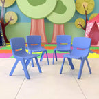 Chaise d'école empilable en plastique Emma et Oliver, lot de 4, hauteur d'assise 30,5 cm - Chaise pour enfants