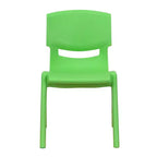 Chaise d'école empilable en plastique Emma et Oliver, lot de 4, hauteur d'assise 30,5 cm - Chaise pour enfants