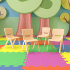 Chaise d'école empilable en plastique Emma et Oliver, lot de 4, hauteur d'assise 30,5 cm - Chaise pour enfants