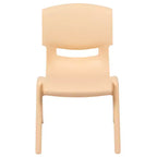 Chaise d'école empilable en plastique Emma et Oliver, lot de 4, hauteur d'assise 30,5 cm - Chaise pour enfants