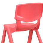 Chaise d'école empilable en plastique Emma et Oliver, lot de 4, hauteur d'assise 30,5 cm - Chaise pour enfants