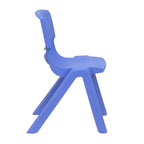 Chaise d'école empilable en plastique Emma et Oliver, lot de 4, hauteur d'assise 30,5 cm - Chaise pour enfants