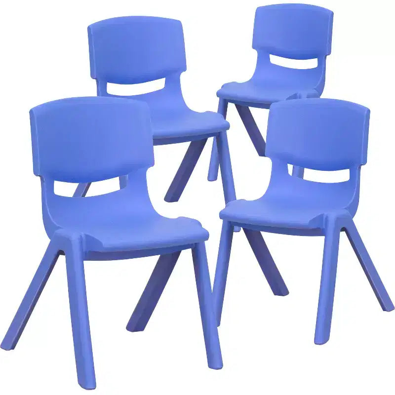 Chaise d'école empilable en plastique Emma et Oliver, lot de 4, hauteur d'assise 30,5 cm - Chaise pour enfants