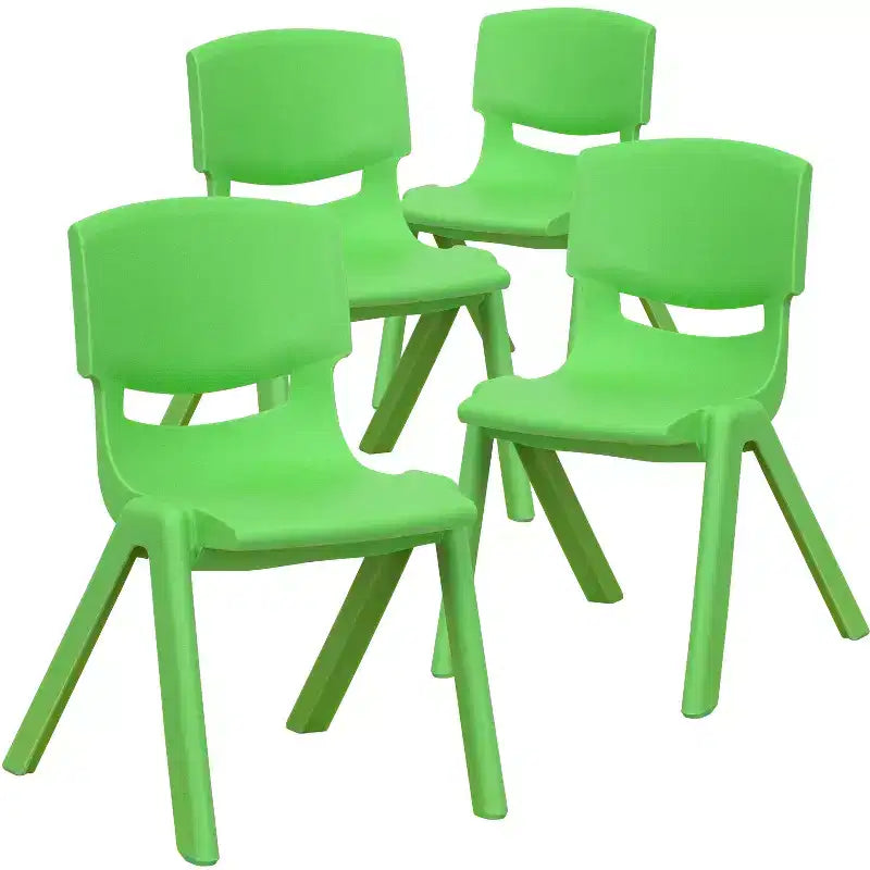 Chaise d'école empilable en plastique Emma et Oliver, lot de 4, hauteur d'assise 30,5 cm - Chaise pour enfants