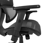 Chaise de bureau ergonomique en maille Emma et Oliver – Bascule synchrone, appui-tête, accoudoirs pivotants réglables
