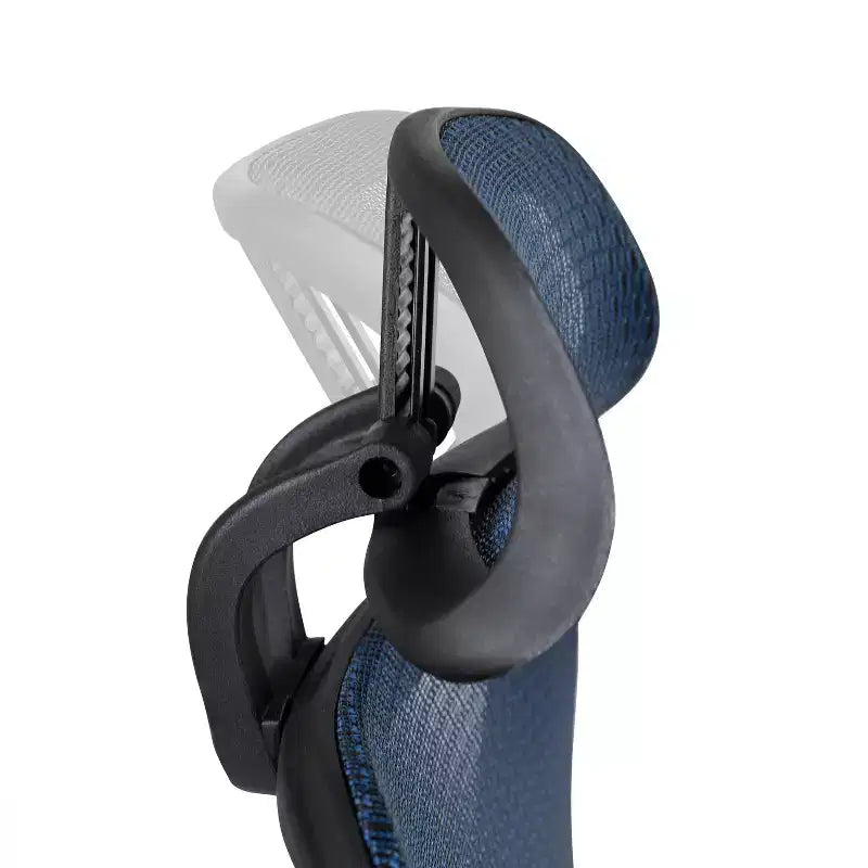 Chaise de bureau ergonomique en maille Emma et Oliver – Bascule synchrone, appui-tête, accoudoirs pivotants réglables