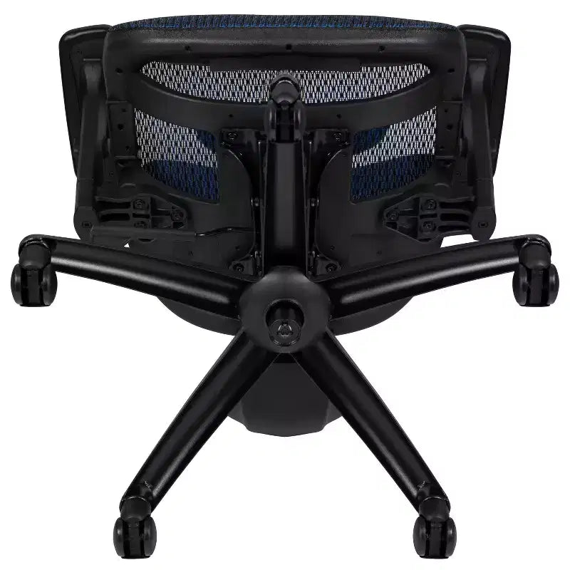 Chaise de bureau ergonomique en maille Emma et Oliver – Bascule synchrone, appui-tête, accoudoirs pivotants réglables