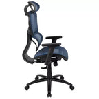Chaise de bureau ergonomique en maille Emma et Oliver – Bascule synchrone, appui-tête, accoudoirs pivotants réglables