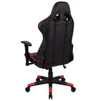 Chaise de jeu ergonomique Emma et Oliver Racing avec dossier entièrement inclinable en cuir synthétique rouge