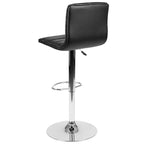 Tabouret moderne Emma et Oliver Coti, capitonné, à hauteur réglable, dossier mi-hauteur et base sur pied avec repose-pieds