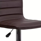 Tabouret moderne Emma et Oliver Coti, capitonné, à hauteur réglable, dossier mi-hauteur et base sur pied avec repose-pieds