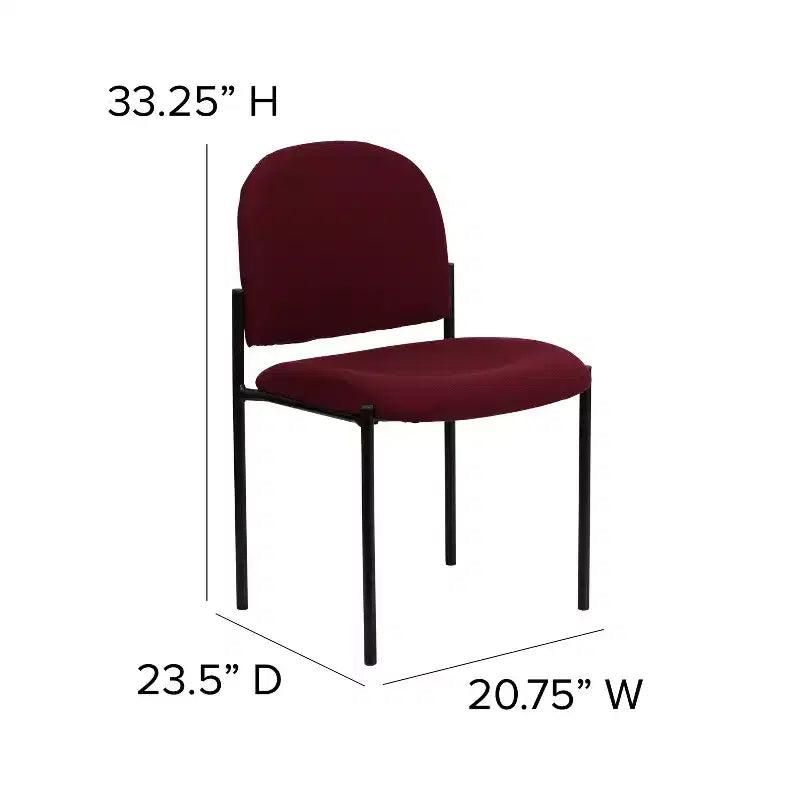 Chaise de réception latérale empilable en acier Emma et Oliver Comfort