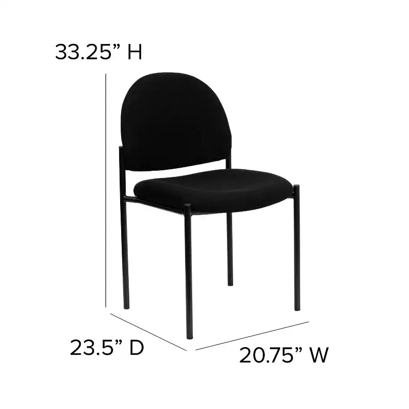 Chaise de réception latérale empilable en acier Emma et Oliver Comfort