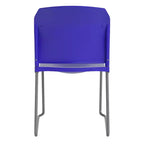 Chaise d'appoint Emma et Oliver Home and Office, dossier plein, base luge profilée et empilable