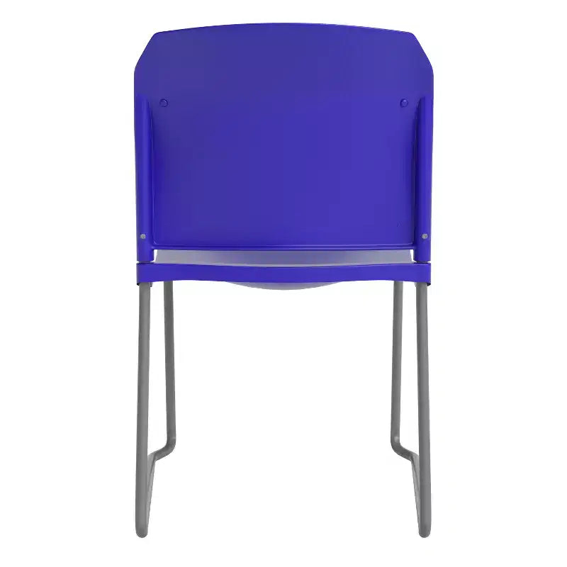 Chaise d'appoint Emma et Oliver Home and Office, dossier plein, base luge profilée et empilable