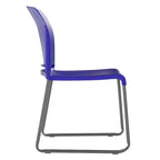 Chaise d'appoint Emma et Oliver Home and Office, dossier plein, base luge profilée et empilable