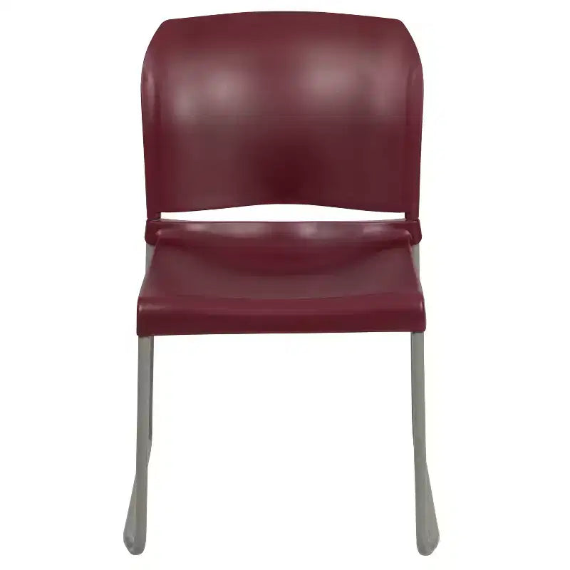 Chaise d'appoint Emma et Oliver Home and Office, dossier plein, base luge profilée et empilable