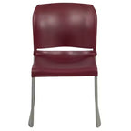 Chaise d'appoint Emma et Oliver Home and Office, dossier plein, base luge profilée et empilable
