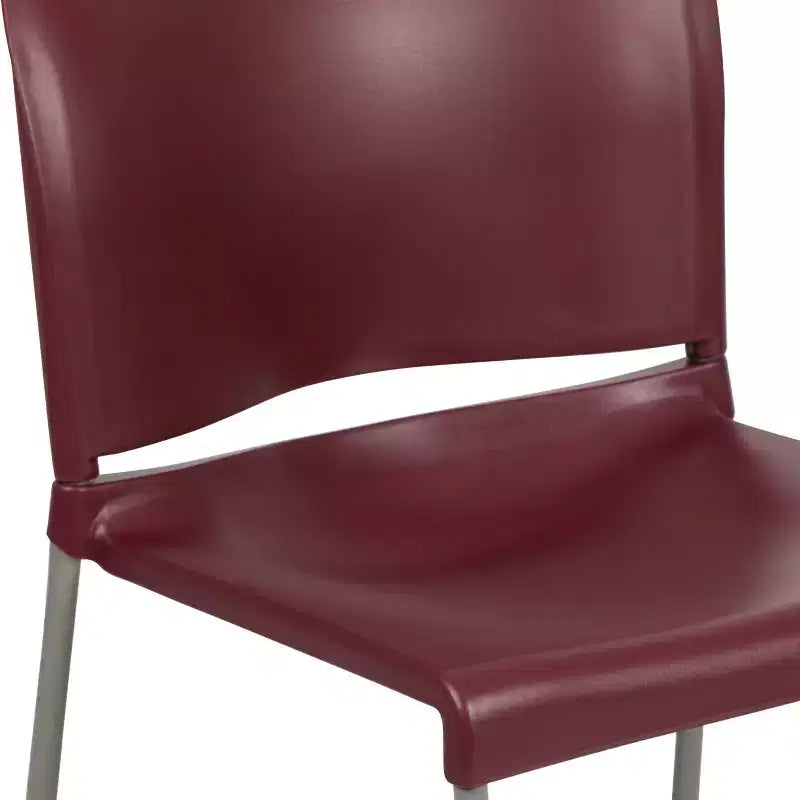 Chaise d'appoint Emma et Oliver Home and Office, dossier plein, base luge profilée et empilable
